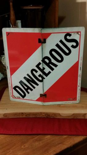 Vintage dangerous metal sign chicago illinois radiation corrosive plant sign for sale