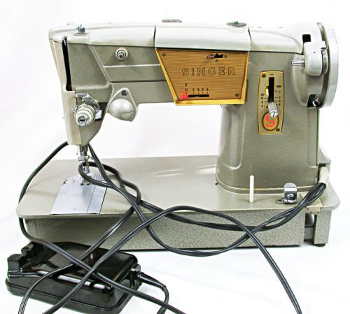 Singer 328k industrial strength sewing machine +carry case heavy duty leather ok for sale