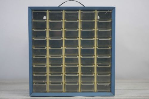 Vintage parts drawers akro-mils industrial parts bins metal storage 45 drawers for sale
