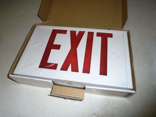 Lithonia 204wv7 signal face white house red letter exit sign w/extra plate new for sale