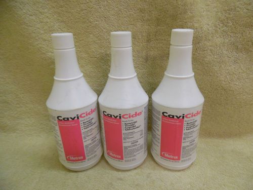3 pack cavicide surface disinfectant decontaminant cleaner metrex 24 fl oz 10/16 for sale