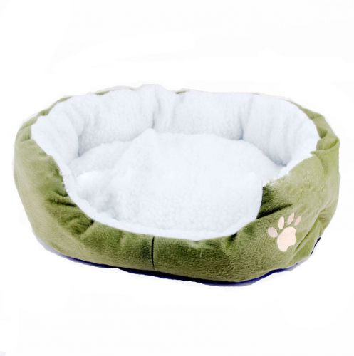 New pets bed dog cat green soft warm/puppy bed house plush cozy nest mat pad for sale