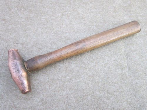 A  vintage solid copper headed mallet/ hammer   car body repair ? metal working for sale