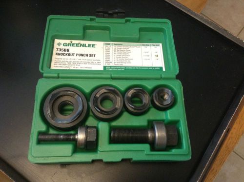 GREENLEE # 735BB KNOCKOUT PUNCH SET FOR 1/2&#034;-1-1/4&#034; CONDUIT Excellent Condition