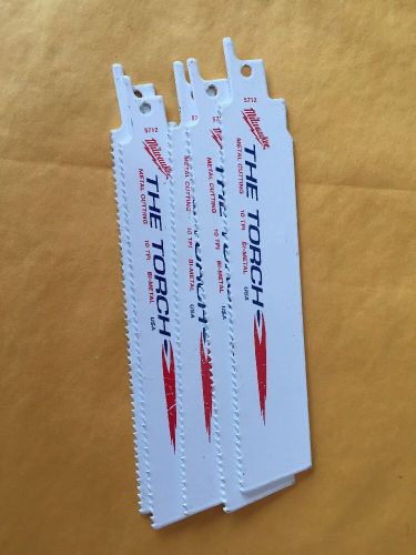 Milwaukee Sawzall The Torch Blades Lot Of 5