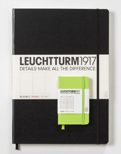 Leuchtturm 1917 Mini Plain Hardback Notebook - Various colours