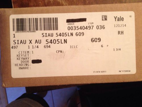 Nib yale 5405 lever set 609 finish(antique brass) ic core for sale