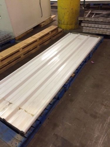 Lot of 19 rib steel metal roof panels 3&#039; x 10&#039; white used on interior bldg walls for sale