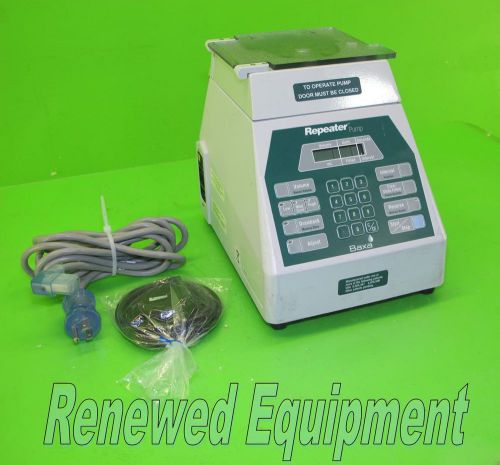 Baxter baxa 099 repeater pump with power cord and new foot pedal mfg 2011 #23 for sale