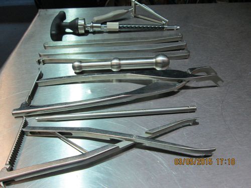 Surgical Instrument DANEK SCIENTX COPRESSOR  Ratchet T-Handle LOT OF 9 TOOLS