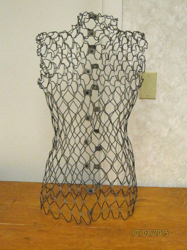 Vintage Adjustable Wire Mesh Dress Form / Mannequin Bust - Steampunk, Sewing