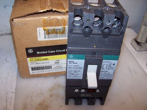 New ge 225 amp 3 pole circuit breaker tfj236225wl  600 vac for sale