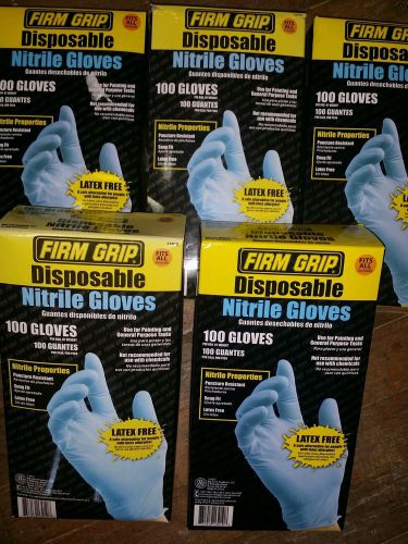 Blue Disposable Nitrile Gloves Lot 100 x 5 boxes Fits All Free Shipping