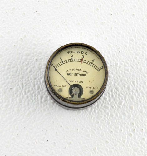 Vintage Weston Model 506 DC Voltmeter Type L-21