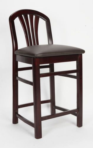 Crystal 24&#034; Counter Stool Mahogany