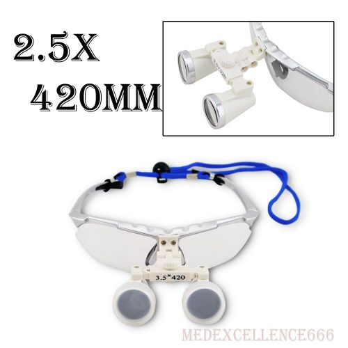 Dental surgical medical binocular optical glass loupes 2.5x 420mm  ce fda for sale