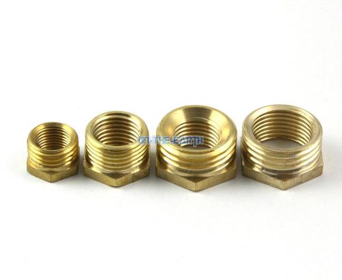 10 Brass 1/2&#034; Male To 3/8&#034; Female BSP Reducing Bush Reducer Fitting Connector