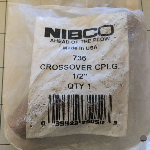 Nibco 1/2 inch crossover fitting slip coupling pipe 1/2  x 1/2 mpn 736 for sale