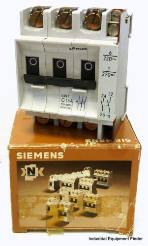 Siemens N-System 5SN7-G1 6A Circuit Breaker W/ Aux Contact 415V 3-Pole *NEW*