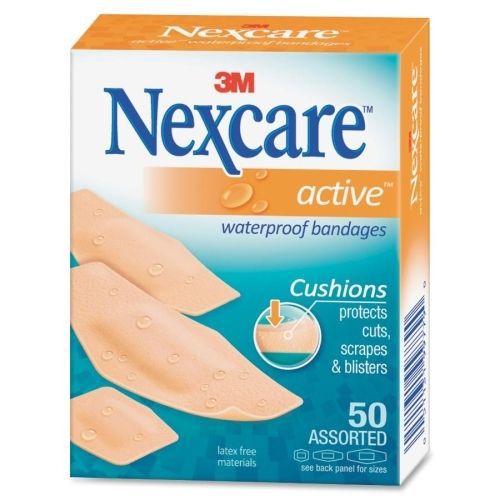Nexcare diamond-shape bandage - 0.88&#034;x2.25&#034;,1.13&#034;x3&#034; -50/pack -beige- mmm43150 for sale