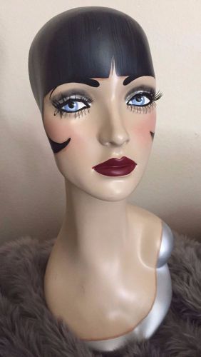 Vintage Style Art Deco Flapper 19&#034; Mannequin Head