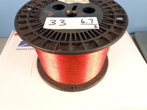 33  AWG Magnet enamel wire   6.7 lbs  42,500&#039;  Phelps Dodge Red SP#2