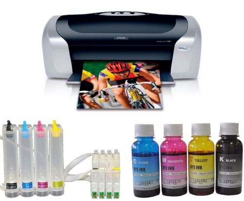 NEW Epson Stylus Photo C88+ Printer+Dye CISS+Refillable Dye Ink,DIY, Bulk Ink