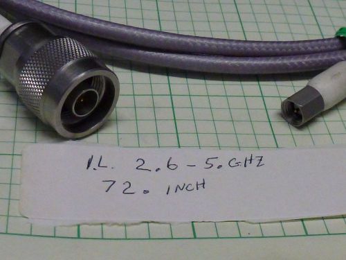 72-INCH Gore-Tex Type-N RF Test Cable Coaxial Coax Model # G2SO1NO1072.0  USED