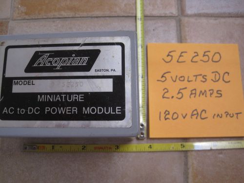 Acopian 5E250 5 Volt 2.5 Amp DC Power Supply