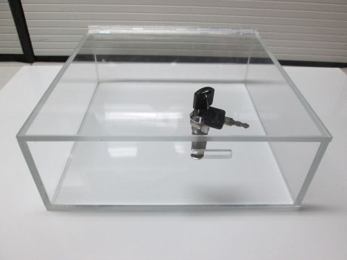 Acrylic Lock Box 11x11x4 in  daycare medicine narcotics lock box  display box