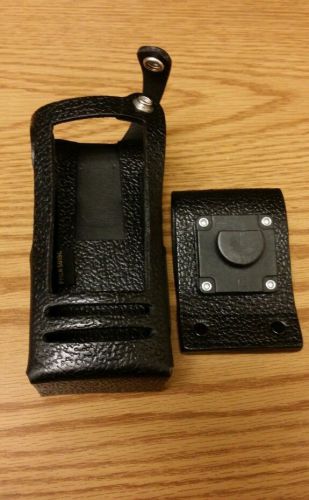 Motorola xpr 6580 leather 2 way radio belt case