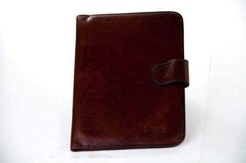 VINTAGE BOSCA CORDOVAN HAND STAINED LEATHER LARGE TRAVEL WALLET BINDER ORGANIZER