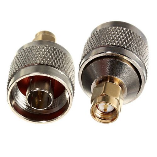 Alloy Steel SMA Male Plug To N Type Male Plug RF Coaxial Adapter Connector