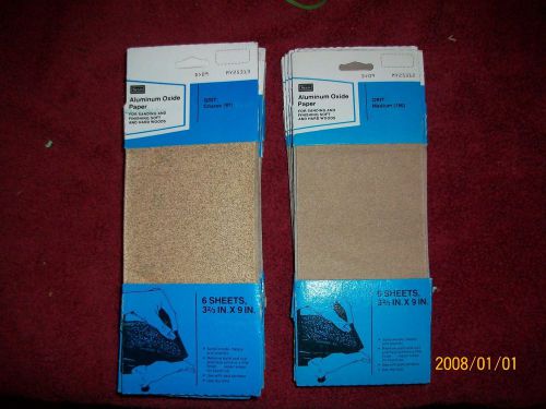 Lot of 126 new aluminum oxide sand paper sheets for sale