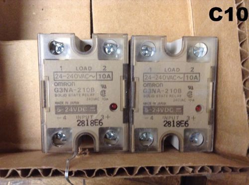 Omron G3NA-210B Solid State Relays 110-120 V input Lot of 2 Omron relays