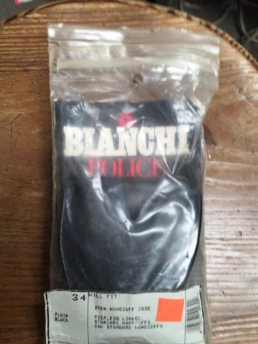 Bianchi Police Black Leather Handcuff Case