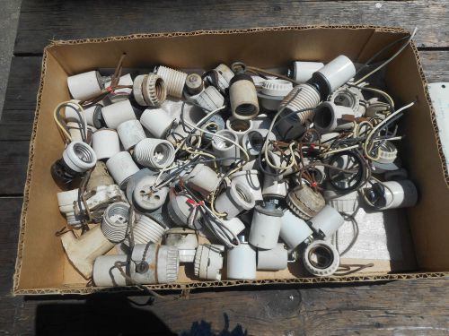 L2675- Lot of Vintage Light Socket Parts- Antique Lighting