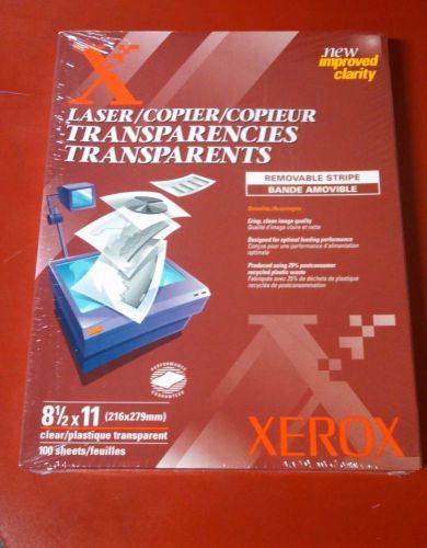 Xerox Laser Copier Transparency Film (100 Count) New 3R3108 Removable Stripe
