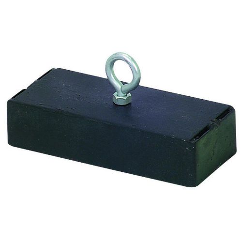Retrieving Block Magnet - 250lb Pull Weight with Removable Eye Bolt
