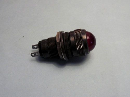 Vintage Instrument Panel Indicator Light Red Lens Never Used