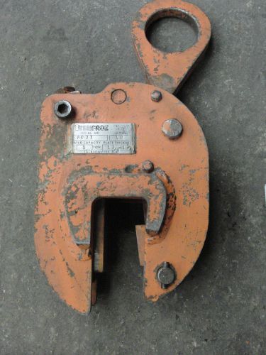 Renfroe 1 ton vertical clamp model mn plate clamp for sale