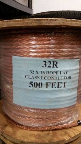 Lightning Rod Protection Cable Conductor COPPER 500 feet by 7/16&#034; dia. Rope-lay