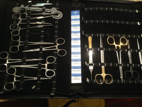 Lots of Medline Konig scissors Surgical Some gold handle &amp; Case for Operations