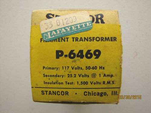 Vintage Stancor P-6469 117V, 50-60 Hz, 25.2V @ 1A - Filament Transformer