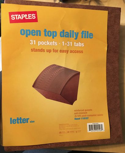 1x 31-Pockets Daily Letter Size Expanding File Folder Office Organizer