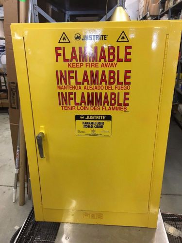 Just rite 12 gallon flammable liquid storage cabinet 25710 35x23x18 w/ shelf for sale