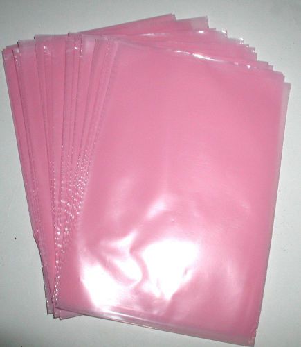 100  5.5 x 7&#034; pink antistatic bags. 2 mil, open top, (for memory,hard drive etc)