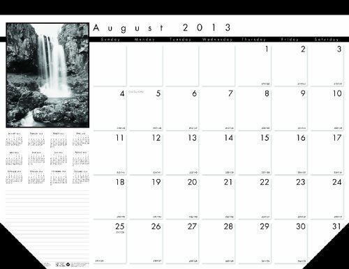 House of Doolittle Black On White Desk Pad Calendar, 22 x 17 Inches, 13 Months,