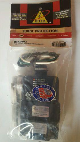 NEW DITEK DTK-FPK1 FIRE ALARM PROTECTION KIT 110VAC &amp; 2 PHONE LINE SURGE Prot.