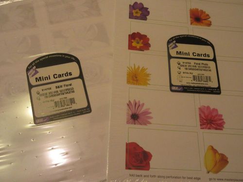 Business Card blanks for laser, inkjet, or copier FLOWER design